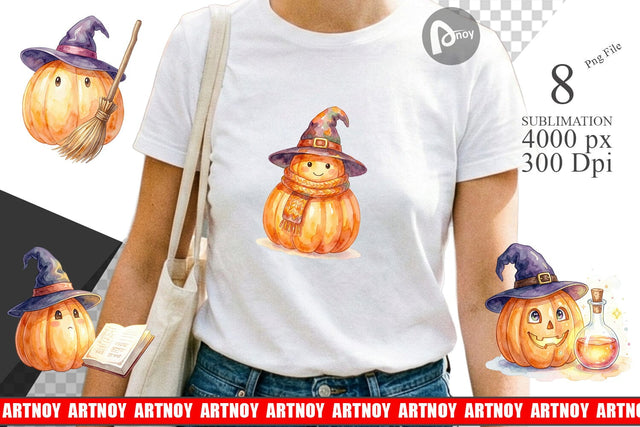 Sublimation Watercolor Cozy Autumn Spellcraft Witch Sublimation artnoy 