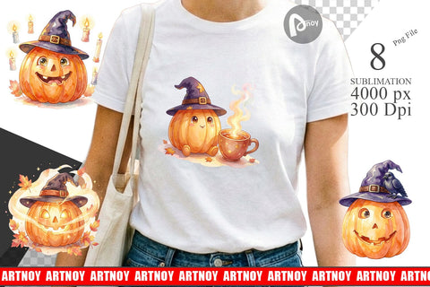 Sublimation Watercolor Cozy Autumn Spellcraft Witch Sublimation artnoy 