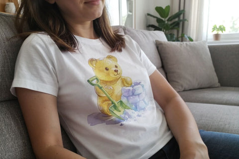 Sublimation Watercolor Cozy Gummy Bear Ski Patrol Sublimation artnoy 