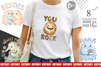 Sublimation Watercolor Cute Ugly Momster Quotes Sublimation artnoy 