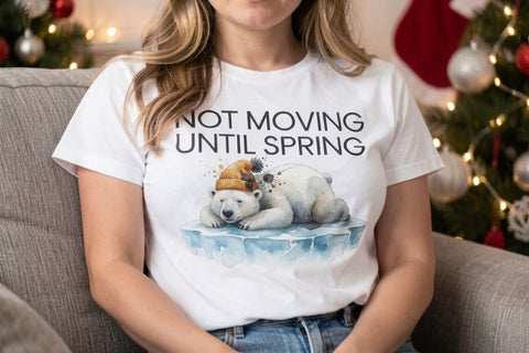 Sublimation Watercolor Cynical Chilled-Out Arctic Animals Sublimation artnoy 