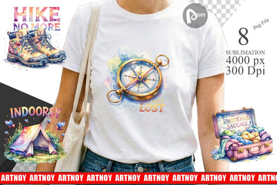 Sublimation Watercolor Cynical Travel And Hiking Art Sublimation artnoy 