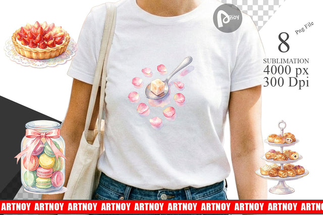 Sublimation Watercolor Floral Mother Day Tea Sublimation artnoy 