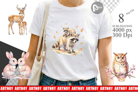 Sublimation Watercolor Forest Motherhood Love Sublimation artnoy 