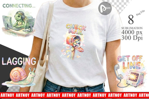 Sublimation Watercolor Funny Dial-Up Internet Art Sublimation artnoy 