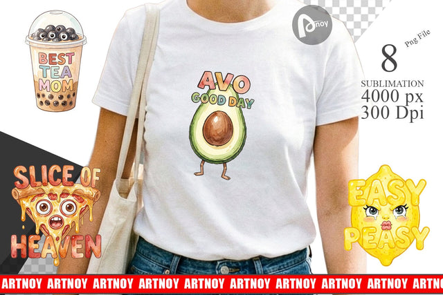 Sublimation Watercolor Funny Foodie Mom Puns Art Quotes Sublimation artnoy 