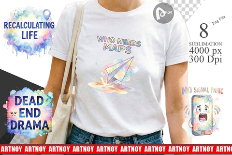 Sublimation Watercolor Funny Lost And Confused Quotes Sublimation artnoy 