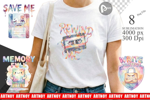 Sublimation Watercolor Funny Retro Storage Quotes Sublimation artnoy 