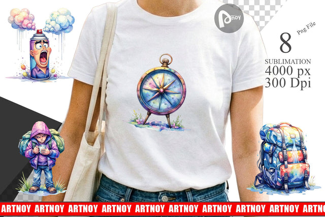 Sublimation Watercolor Funny Sarcastic Camping Gear Sublimation artnoy 