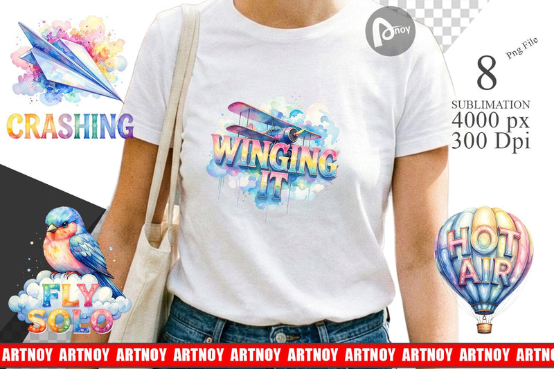 Sublimation Watercolor Grumpy Sky Travel Quotes Sublimation artnoy 