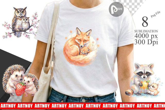 Sublimation Watercolor Magical Forest Motherhood Sublimation artnoy 