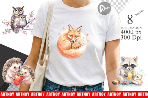 Sublimation Watercolor Magical Forest Motherhood Sublimation artnoy 