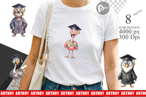 Sublimation Watercolor Messy Animal Graduation Sublimation artnoy 