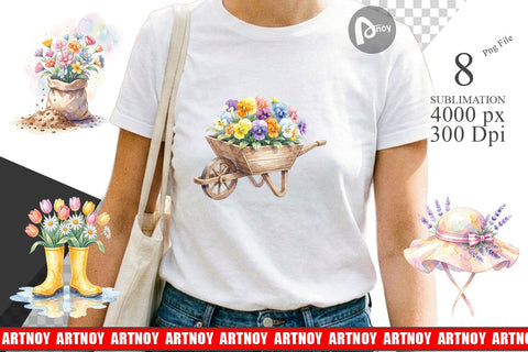 Sublimation Watercolor Moms Magic Garden Tools Sublimation artnoy 