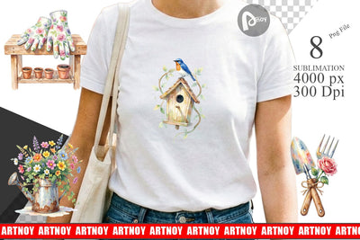 Sublimation Watercolor Moms Magic Garden Tools Sublimation artnoy 