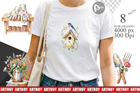 Sublimation Watercolor Moms Magic Garden Tools Sublimation artnoy 