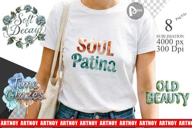 Sublimation Watercolor Patina Weathered Healing Art Sublimation artnoy 