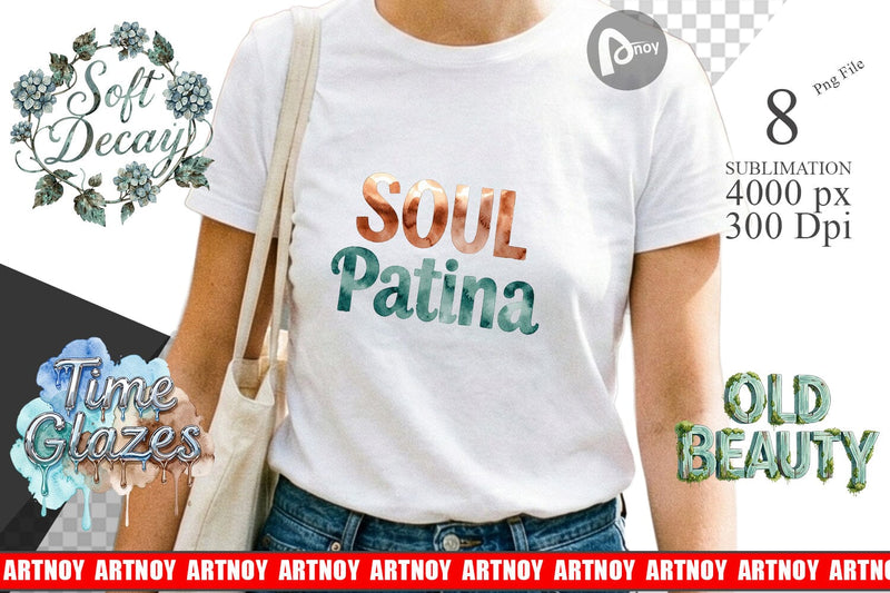 Sublimation Watercolor Patina Weathered Healing Art Sublimation artnoy 