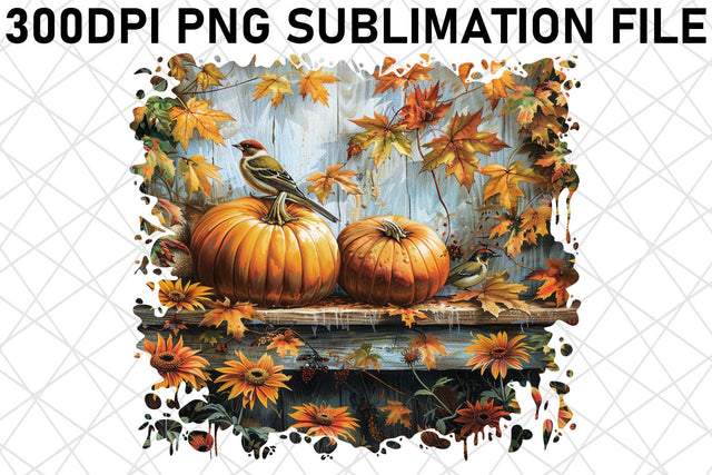 Sublimation Watercolor Print Autumn Landscape PNG Sublimation afrosvg 