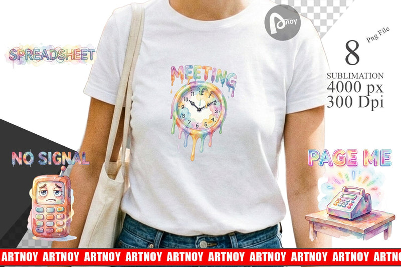 Sublimation Watercolor Sarcastic 90s Office Quotes Sublimation artnoy 