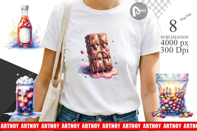 Sublimation Watercolor Sarcastic Camp Food Snacks Sublimation artnoy 