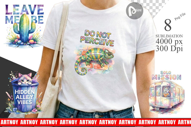 Sublimation Watercolor Sarcastic Introvert Quotes Sublimation artnoy 