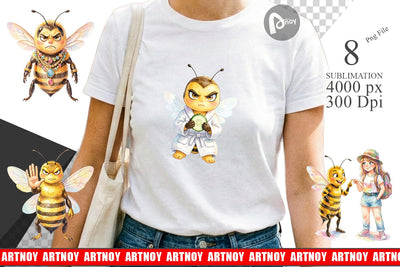 Sublimation Watercolor Sassy Queen Bee Vacation Art Sublimation artnoy 