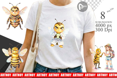 Sublimation Watercolor Sassy Queen Bee Vacation Art Sublimation artnoy 
