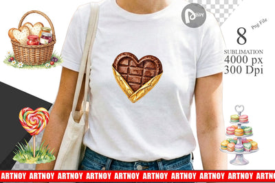 Sublimation Watercolor Sweet Easter Heart Treats Sublimation artnoy 