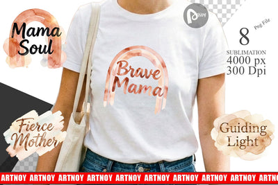 Sublimation Watercolor Terracotta Boho Abstract Mom Quotes Sublimation artnoy 