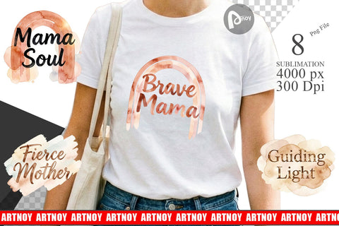 Sublimation Watercolor Terracotta Boho Abstract Mom Quotes Sublimation artnoy 