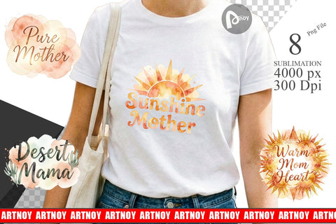 Sublimation Watercolor Terracotta Boho Abstract Mom Quotes Sublimation artnoy 