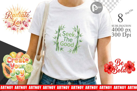 Sublimation Watercolor Vibrant Tropical Growth Quote Sublimation artnoy 