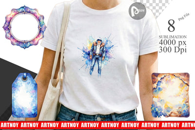 Sublimation Watercolor Western Frame Sublimation artnoy 