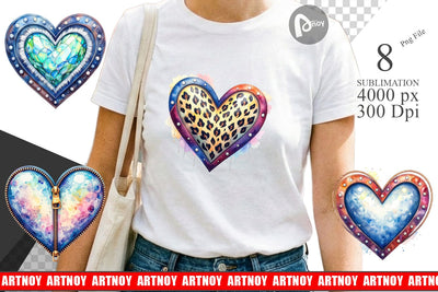 Sublimation Watercolor Western Heart Sublimation artnoy 