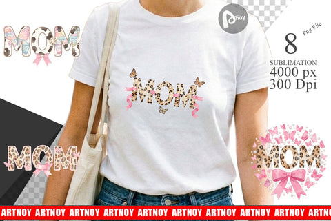 Sublimation Whimsical Boho MOM Butterfly Sublimation artnoy 