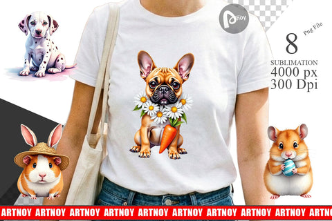 Sublimation Whimsical Easter Pets Sublimation artnoy 