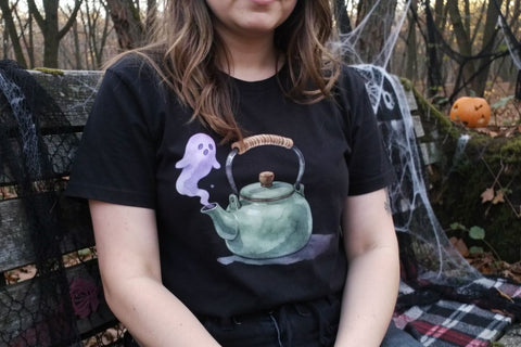 Sublimation Whimsical Spooky Lavender Tea Party SVG artnoy 