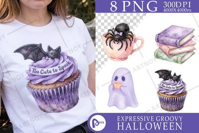 Sublimation Whimsical Spooky Lavender Tea Party SVG artnoy 