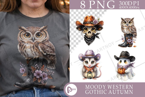Sublimation Whimsical Western Autumn Animals SVG artnoy 