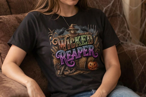 Sublimation Wicked Vibrant Neon Retro Halloween Typography Sublimation artnoy 