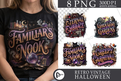 Sublimation Wicked Vibrant Neon Retro Halloween Typography Sublimation artnoy 