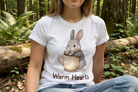 Sublimation Winter Cabin Woodland Friends Watercolor Sublimation artnoy 