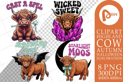 Sublimation Witchy Magic Potion Highland Cows Quotes Sublimation artnoy 