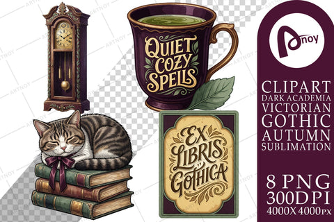 Sublimation Witchy Victorian Gothic Library Sublimation artnoy 