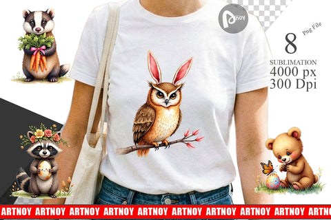 Sublimation Woodland Easter Friends Sublimation artnoy 