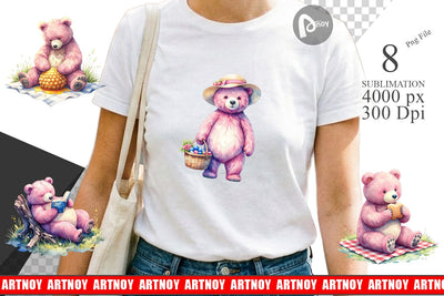 Sublimation Woodland Mama Bear Watercolor Sublimation artnoy 