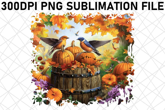 Sublimation Wrap: Autumn Print Landscape Watercolor Mug PNG Sublimation afrosvg 