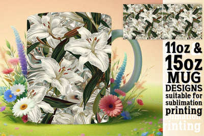 Sublimation Wrap Floral 3D Mug Sublimation afrosvg 