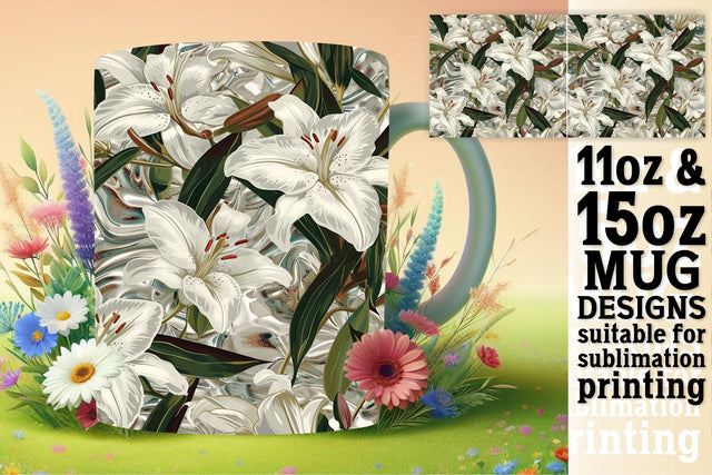 Sublimation Wrap Floral 3D Mug Sublimation afrosvg 